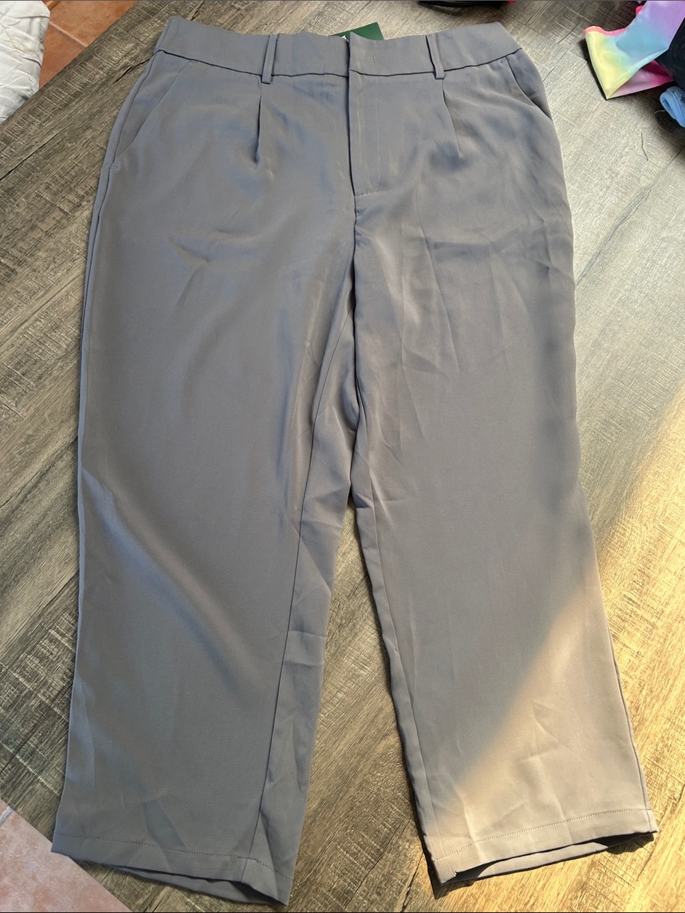 HALARA Women's Petite Slate Gray Dress Trousers